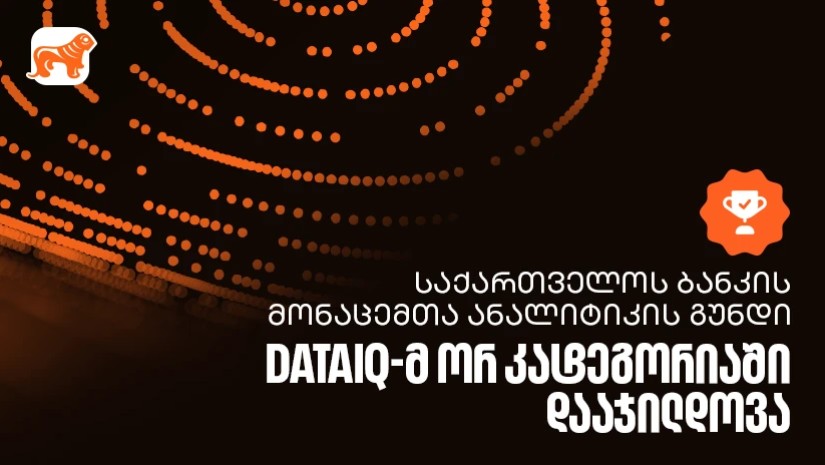საქართველოს ბანკის მონაცემთა ანალიტიკის გუნდი DataIQ-მ ორ კატეგორიაში დააჯილდოვა