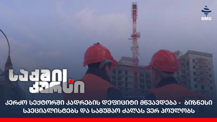 კერძო სექტორში კადრების დეფიციტი მწვავდება - ბიზნესი სპეციალისტებს და სამუშაო ძალას ვერ პოულობს;