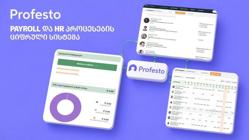 Profesto - სამუშაო დროიდან ანაზღაურებამდე, თანამშრომლების მართვა ერთ სისტემაში