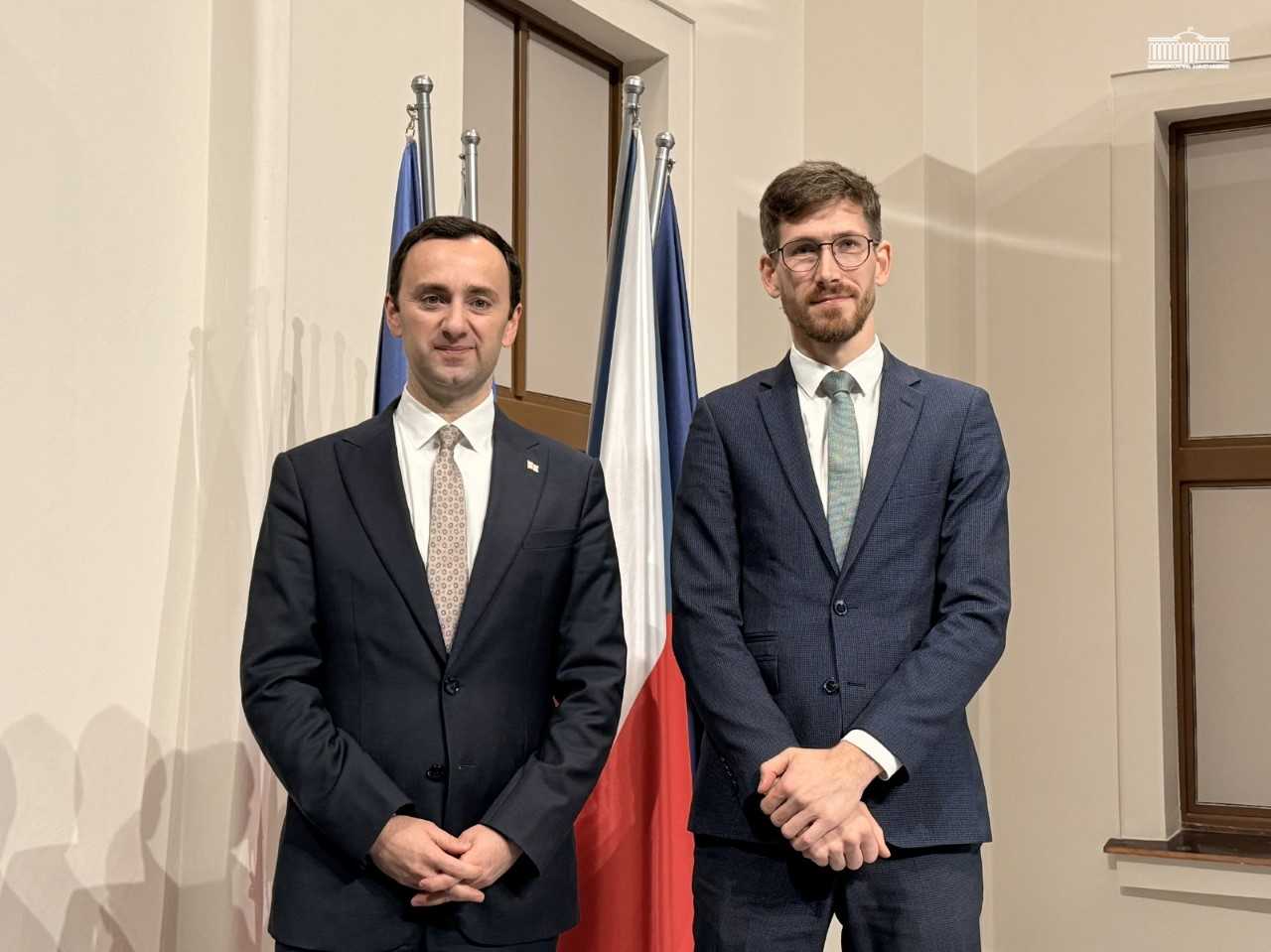 საქართველოს საპარლამენტო დელეგაციამ ჩეხეთის მთავრობის ევროპულ საქმეთა სექციის წარმომადგენლებთან შეხვედრა გამართა