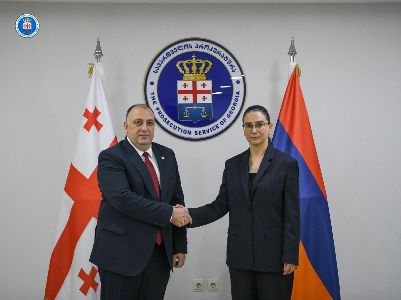 საქართველოს გენერალური პროკურორი გიორგი გვარაკიძე სომხეთის რესპუბლიკის გენერალურ პროკურორს ანა ვარდაპეტიანს შეხვდა