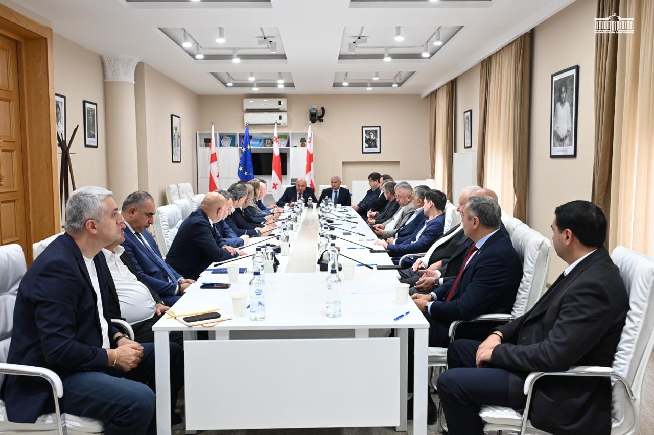 საპარლამენტო უმრავლესობის წევრები რეგიონული განვითარებისა და ინფრასტრუქტურის მინისტრის მოადგილეს შეხვდნენ