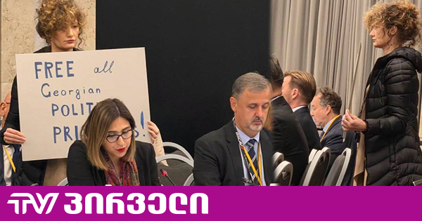 "თავისუფლება პოლიტპატიმრებს" - ბაია პატარაიას პროტესტი ეუთოში Human Dimension ღონისძიებაზე