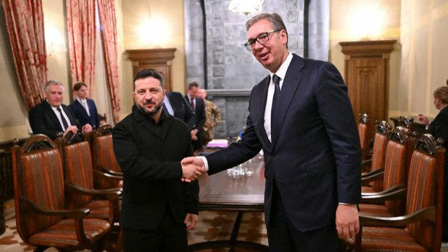 ვოლოდიმირ ზელენსკი - ძალიან დაინტერესებული ვართ, რომ სერბეთი უფრო ახლოს იყოს ევროკავშირთან, ვიდრე რუსეთთან ეს სერბი ხალხის არჩევანია, მაგრამ პარტნიორები უნდა ვიყოთ, რათა ვაჩვენოთ კეთილმეზობლური ურთიერთობები