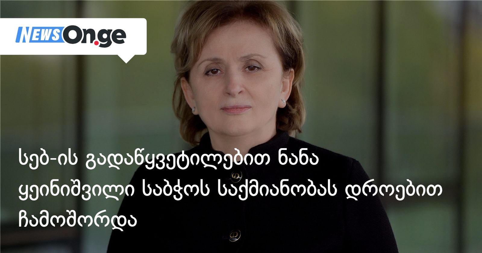 სებ-ის გადაწყვეტილებით ნანა ყეინიშვილი საბჭოს საქმიანობას დროებით ჩამოშორდა