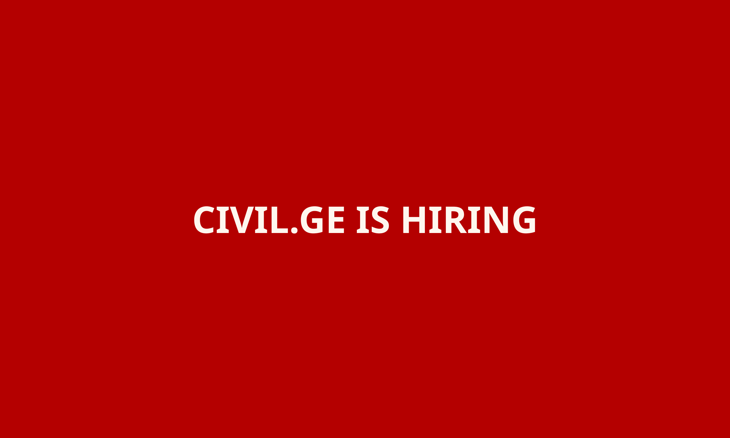 Civil.ge is looking for a Staff Writer