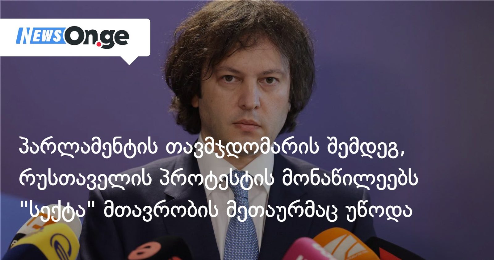პარლამენტის თავმჯდომარის შემდეგ, რუსთაველის პროტესტის მონაწილეებს "სექტა" მთავრობის მეთაურმაც უწოდა
