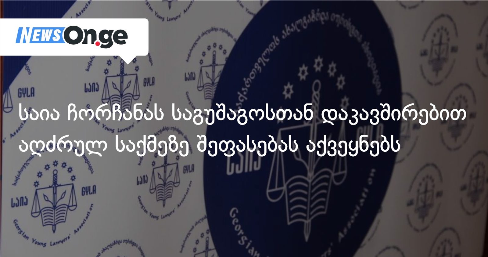 საია ჩორჩანას საგუშაგოსთან დაკავშირებით აღძრულ საქმეზე შეფასებას აქვეყნებს