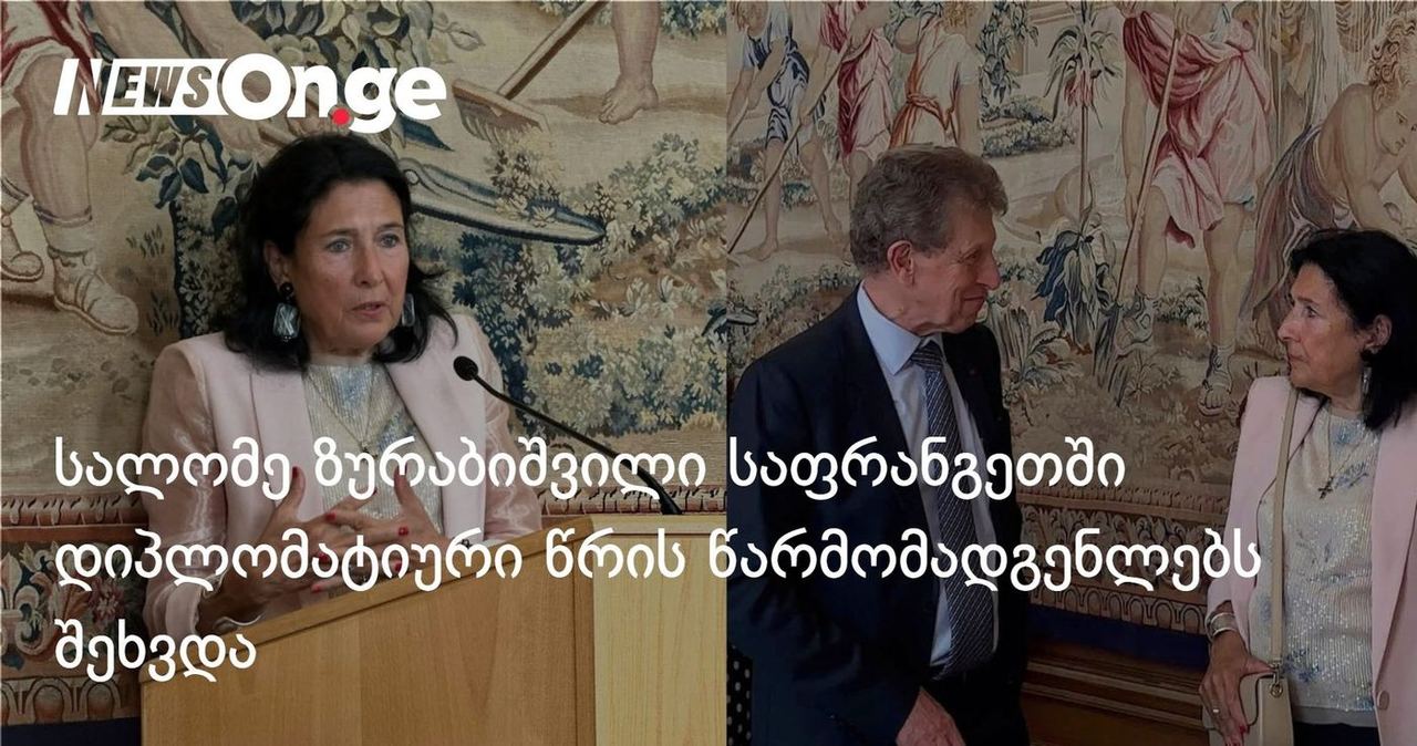 სალომე ზურაბიშვილი საფრანგეთში დიპლომატიური წრის წარმომადგენლებს შეხვდა