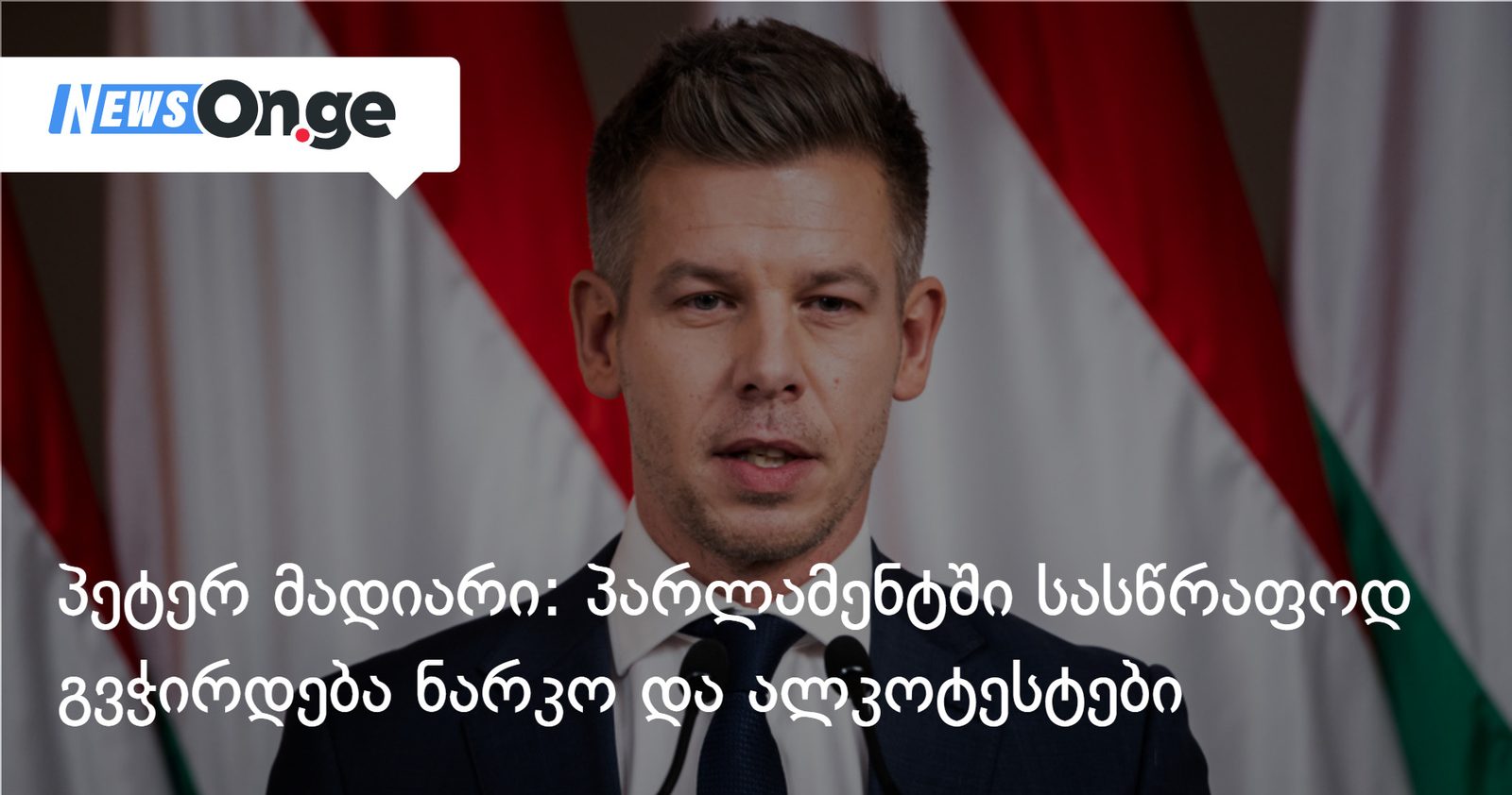 პეტერ მადიარი: პარლამენტში სასწრაფოდ გვჭირდება ნარკო და ალკოტესტები