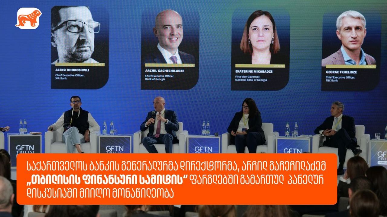 საქართველოს ბანკის გენერალურმა დირექტორმა, არჩილ გაჩეჩილაძემ "თბილისის ფინანსური სამიტის" ფარგლებში გამართულ პანელურ დისკუსიაში მიიღო მონაწილეობა