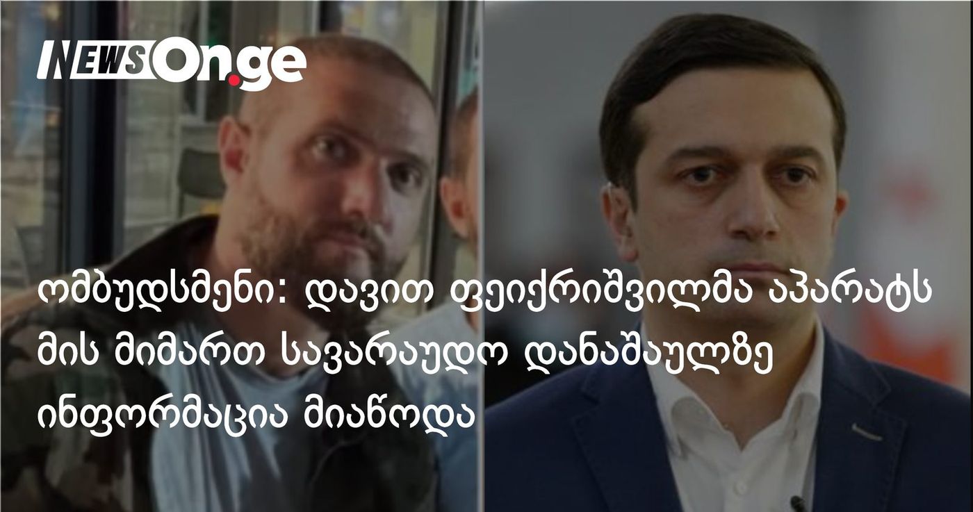 ომბუდსმენი: დავით ფეიქრიშვილმა სახალხო დამცველის რწმუნებულებს მის მიმართ სავარაუდო დანაშაულზე ინფორმაცია მიაწოდა