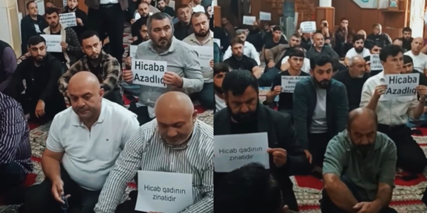 მარნეულში პარასკევის ლოცვისას აზერბაიჯანში ჰიჯაბის აკრძალვა გააპროტესტეს