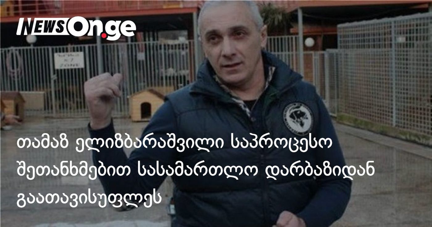 თამაზ ელიზბარაშვილი საპროცესო შეთანხმებით სასამართლო დარბაზიდან გაათავისუფლეს
