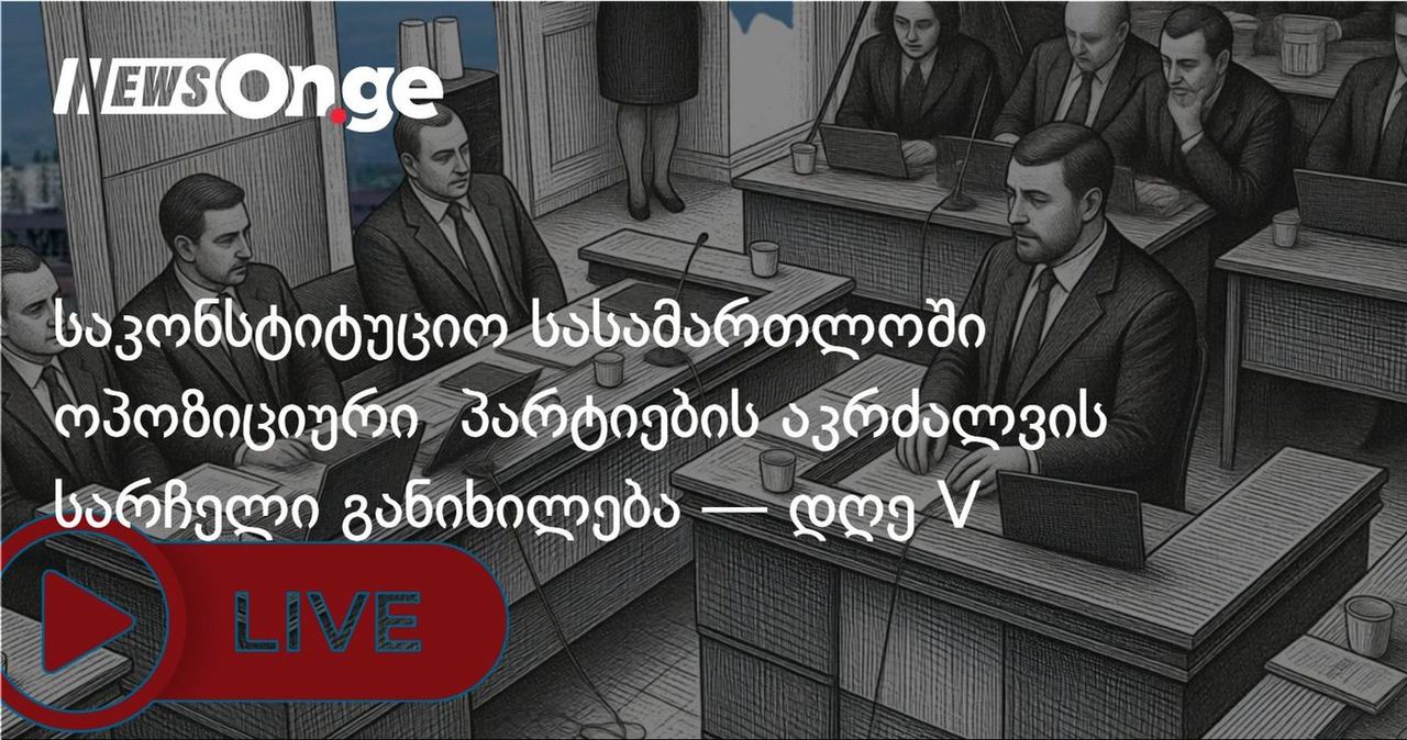საკონსტიტუციო სასამართლოში ოპოზიციური პარტიების აკრძალვის სარჩელი განიხილება — დღე V