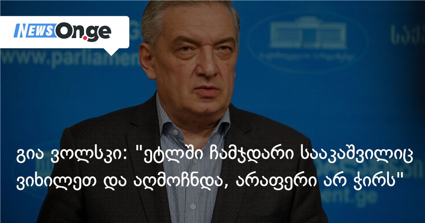გია ვოლსკი: "ელენე ხოშტარიას ამბავი მტკივა, მაგრამ ეტლში ჩამჯდარი სააკაშვილიც ვიხილეთ და აღმოჩნდა, არაფერი არ ჭირს"